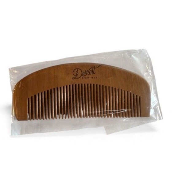 NEW Detroit Grooming Co. Peach Wood Beard Comb - Picture 3 of 4